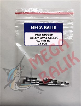 MEGA Aluminium Oval Sleeve, 0,7 mm (25 piece)