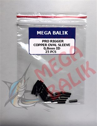 MEGA Copper Oval Sleeve, 0,8 mm (25 piece)